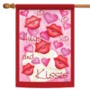Hugs And Kisses Outdoor House Flag 40" X 28"