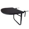 24" Jet Black Foldable Wicker Outdoor Furniture Patio Side Table