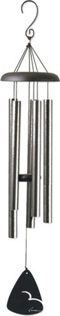 36" Silver Speckle Outdoor Patio Garden Wind Chime