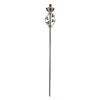 64.5" Brushed Copper Floral Motif Outdoor Patio Garden Oil Lamp Torch