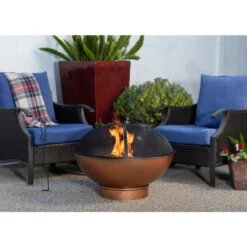 30.5" Black And Brown Decorative Wood Fire Pit 6 30.5" Black And Brown Decorative Wood Fire Pit -PatioVibe Shop dbond 51578 3 12409.1667606545