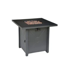 28" Gray Square Gas Fire Table