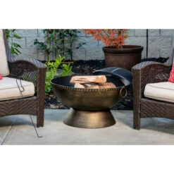 29.75" Black Decorative Wood Fire Pit 7 29.75" Black Decorative Wood Fire Pit -PatioVibe Shop dbond 52117 4 97396.1667607655
