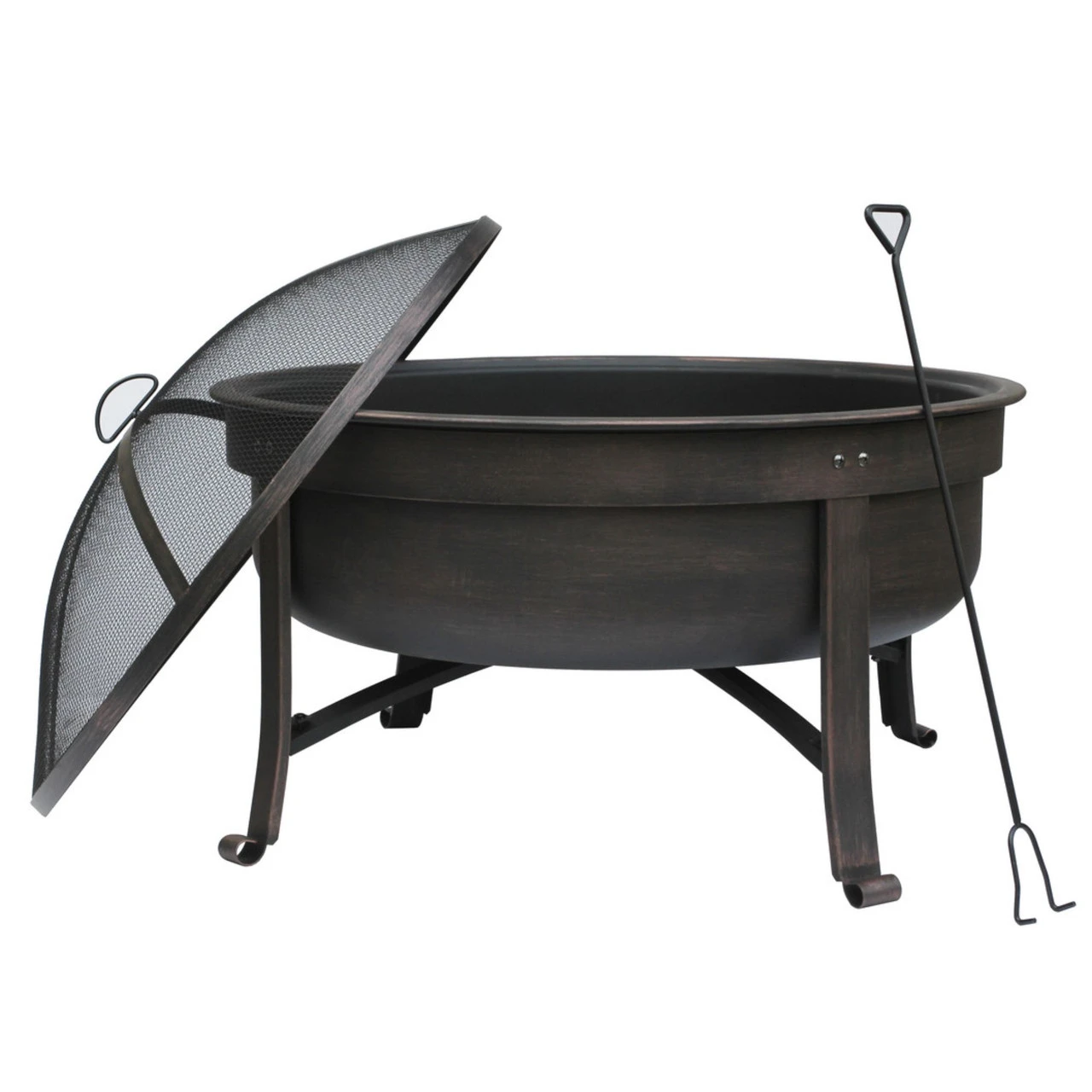 31" Black Decorative Wood Fire Pit 2 31" Black Decorative Wood Fire Pit - Image 2
