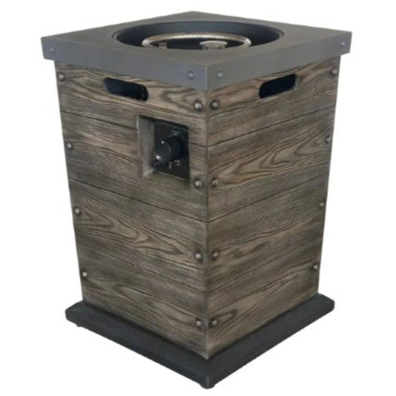 28" Gray And Brown Decorative Gas Fire Column 1 28" Gray And Brown Decorative Gas Fire Column