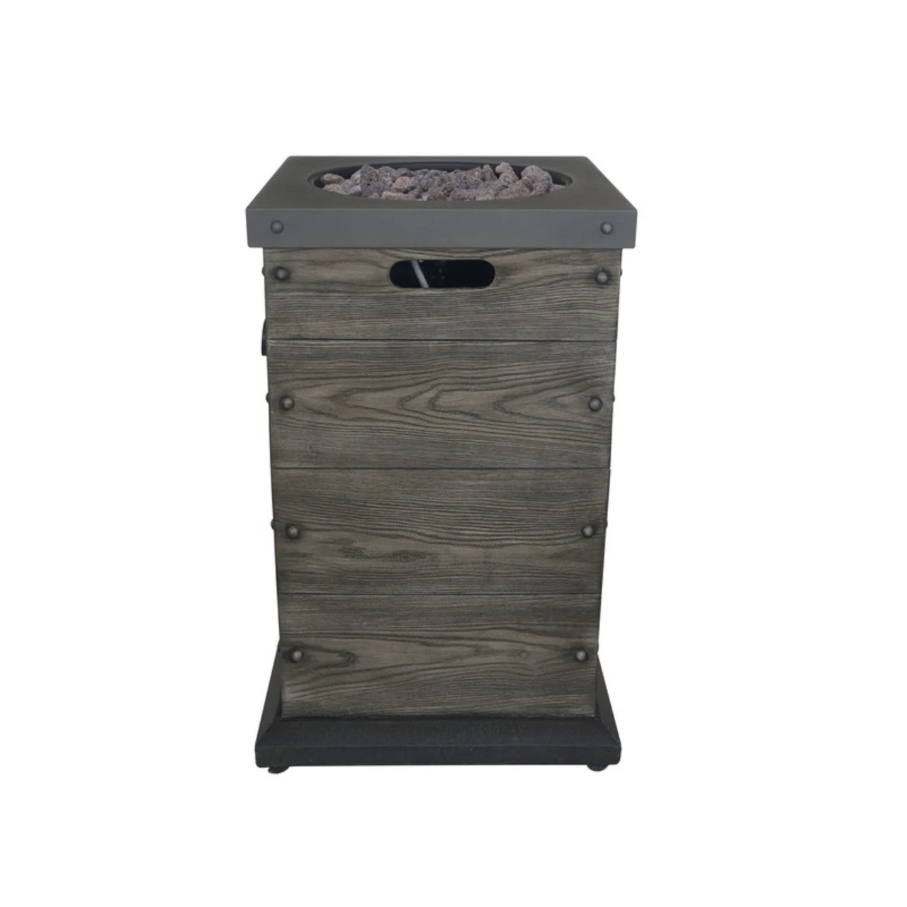 28" Gray And Brown Decorative Gas Fire Column 4 28" Gray And Brown Decorative Gas Fire Column - Image 4