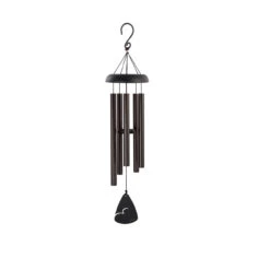 30" Black Signature Series Fleck Coated Aluminum Outdoor Patio Garden Wind Chimes