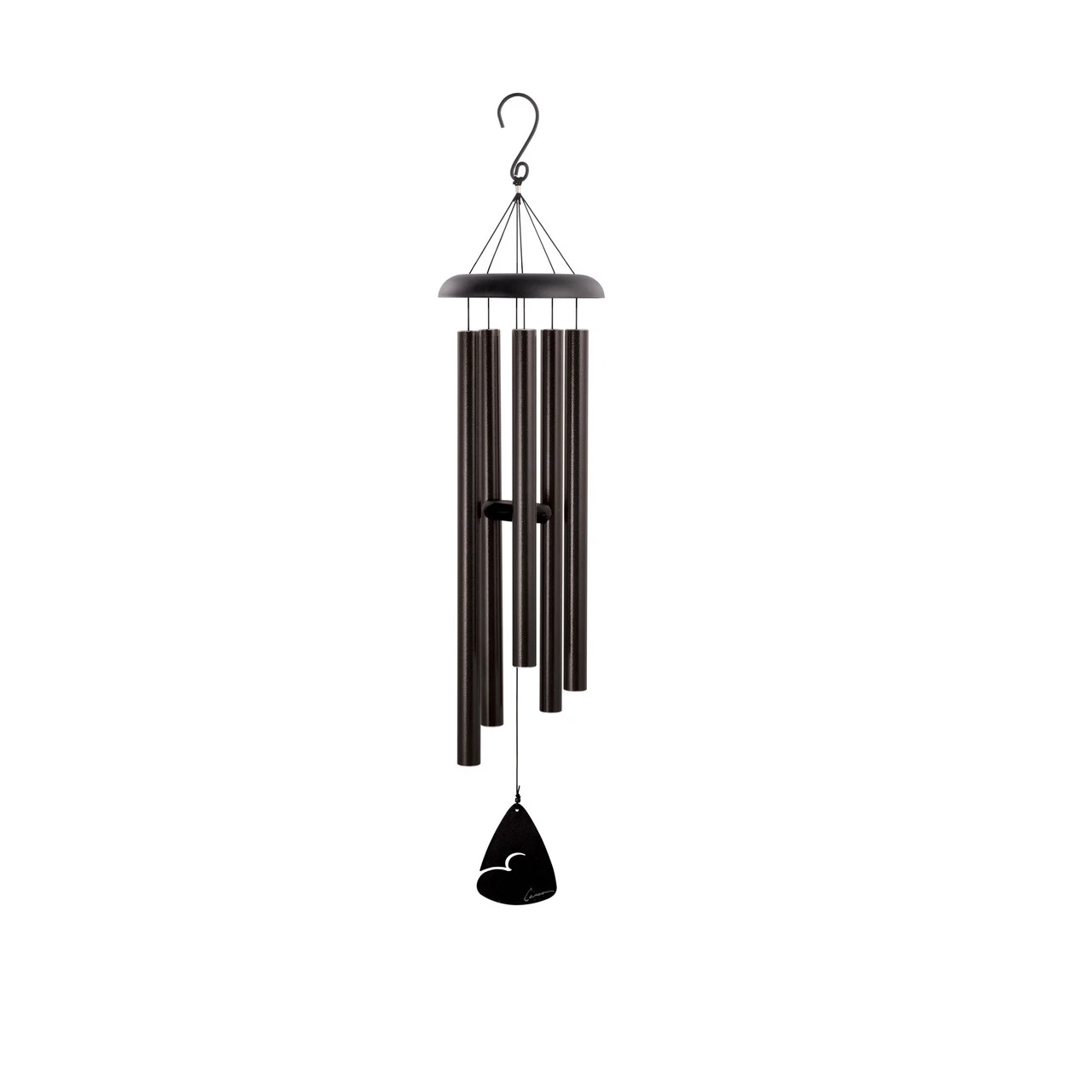 44" Black Signature Series Fleck Coated Aluminum Outdoor Patio Garden Wind Chimes 1 44" Black Signature Series Fleck Coated Aluminum Outdoor Patio Garden Wind Chimes