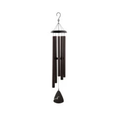 50" Black Signature Series Fleck Coated Aluminum Outdoor Patio Garden Wind Chimes