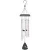 30" Gray And Silver Chain Outdoor Patio Garden Memorial Wind Chimes