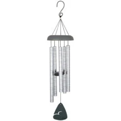 30” Silver And Black “Season” Biblical Verse Outdoor Patio Garden Wind Chimes