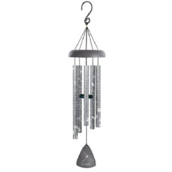 30” Silver And Black Serenity Wind Chime