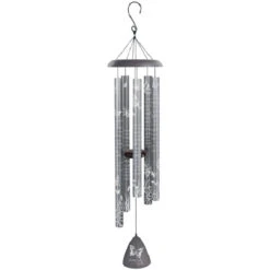 44” Silver And Black Heavenly Bells Wind Chime