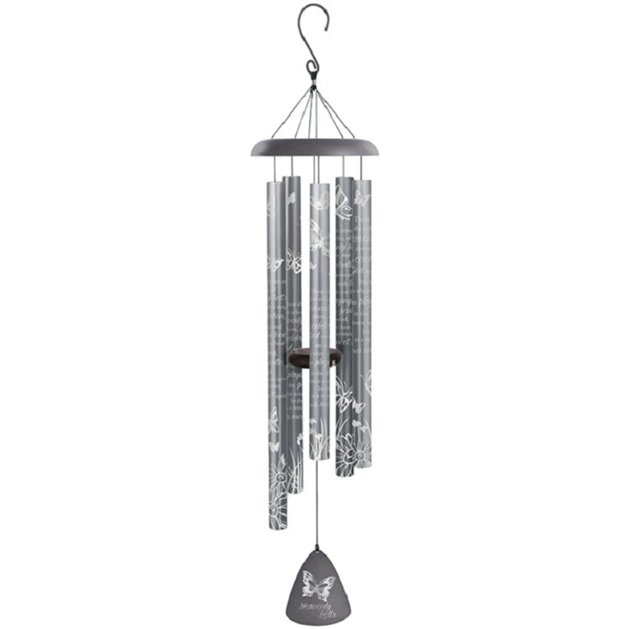 44” Silver And Black Heavenly Bells Wind Chime 1 44” Silver And Black Heavenly Bells Wind Chime