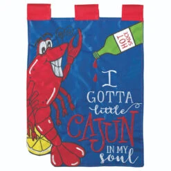 Double Applique "I Gotta Little Cajun" Printed Outdoor Flag 42" X 29"
