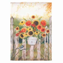 Yellow And Orange Garden Gate Printed Rectangular House Flag 42" X 29"