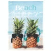 Printed "Beach Happy" Pineapples Outdoor House Flag 44" X 30"