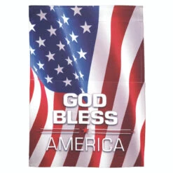 "God Bless America" Patriotic Outdoor House Flag 44" X 30"