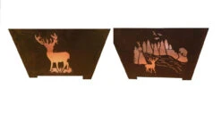 24" Brown Rustic Finish Natural Scene Square Outdoor Fire Basket 7 24" Brown Rustic Finish Natural Scene Square Outdoor Fire Basket -PatioVibe Shop desda ff1002 4 56186.1667563182