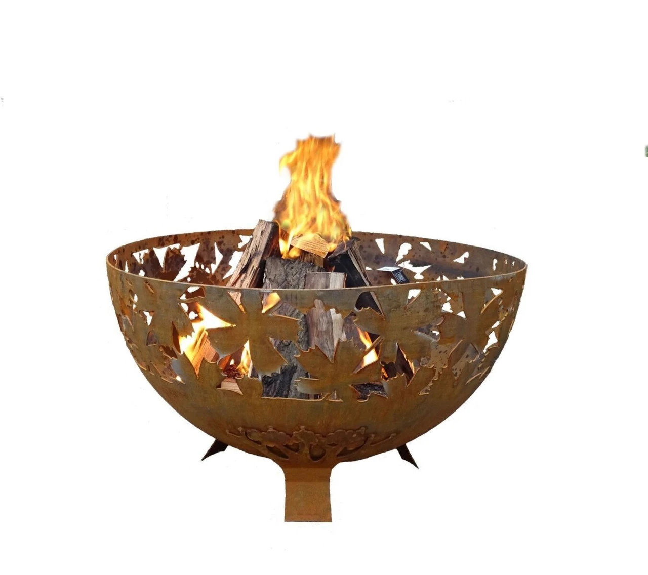 24" Bronze Leaves Rustic Finish Outdoor Fire Bowl - Large 1 24" Bronze Leaves Rustic Finish Outdoor Fire Bowl - Large