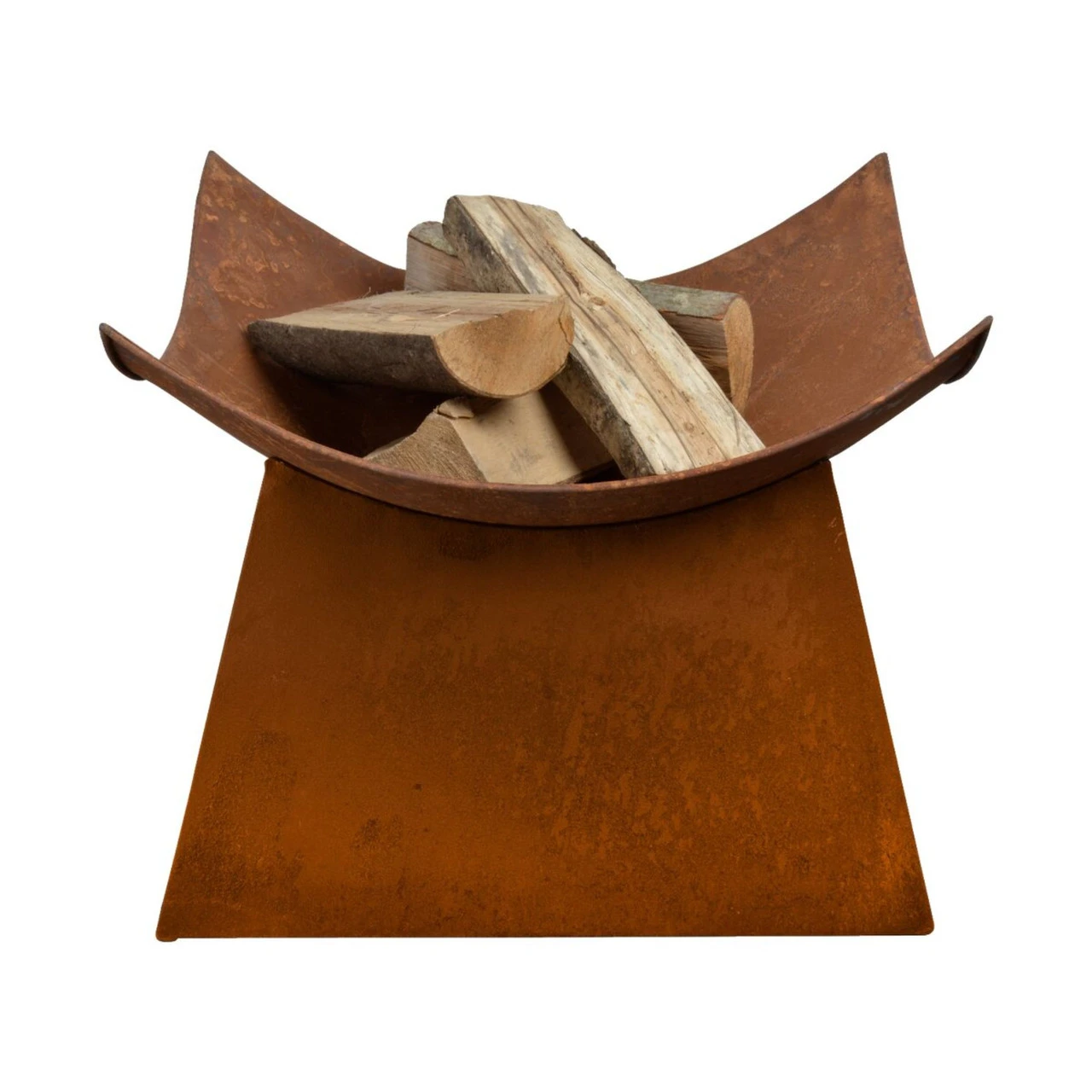 19.25" Brown Solid Rustic Finish Square Outdoor Patio Garden Fire Bowl With Stand 3 19.25" Brown Solid Rustic Finish Square Outdoor Patio Garden Fire Bowl With Stand - Image 3