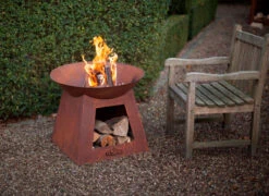 29.25" Brown Solid Rustic Finish Outdoor Patio Garden Fire Bowl With Storage 7 29.25" Brown Solid Rustic Finish Outdoor Patio Garden Fire Bowl With Storage -PatioVibe Shop desda ff169 4 97971.1677146263