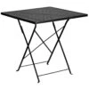 28'' Black Square Outdoor Patio Folding Table