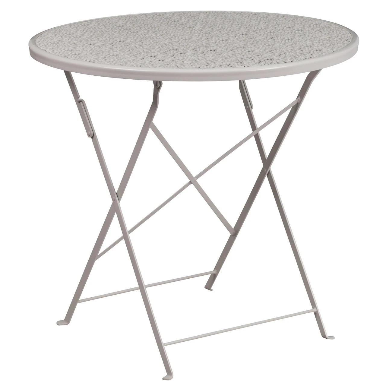 30'' Pale Gray Round Contemporary Outdoor Patio Folding Table 1 30'' Pale Gray Round Contemporary Outdoor Patio Folding Table
