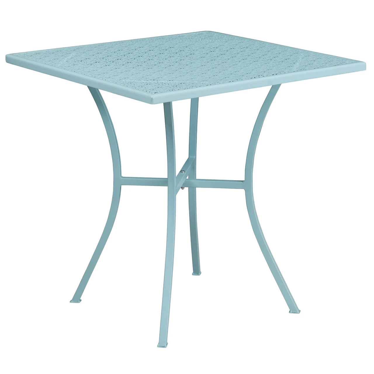 28.25" Sky Blue Contemporary Square Outdoor Furniture Patio Table 1 28.25" Sky Blue Contemporary Square Outdoor Furniture Patio Table
