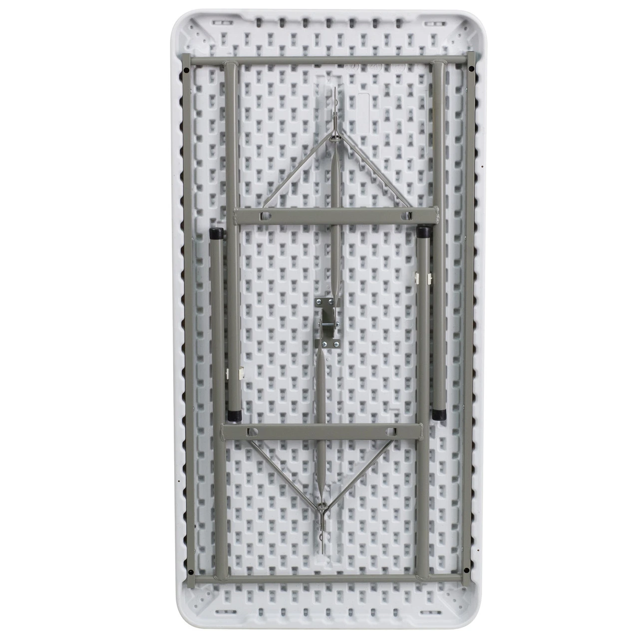 48.25" White Rectangular Outdoor Furniture Patio Folding Table 2 48.25" White Rectangular Outdoor Furniture Patio Folding Table - Image 2