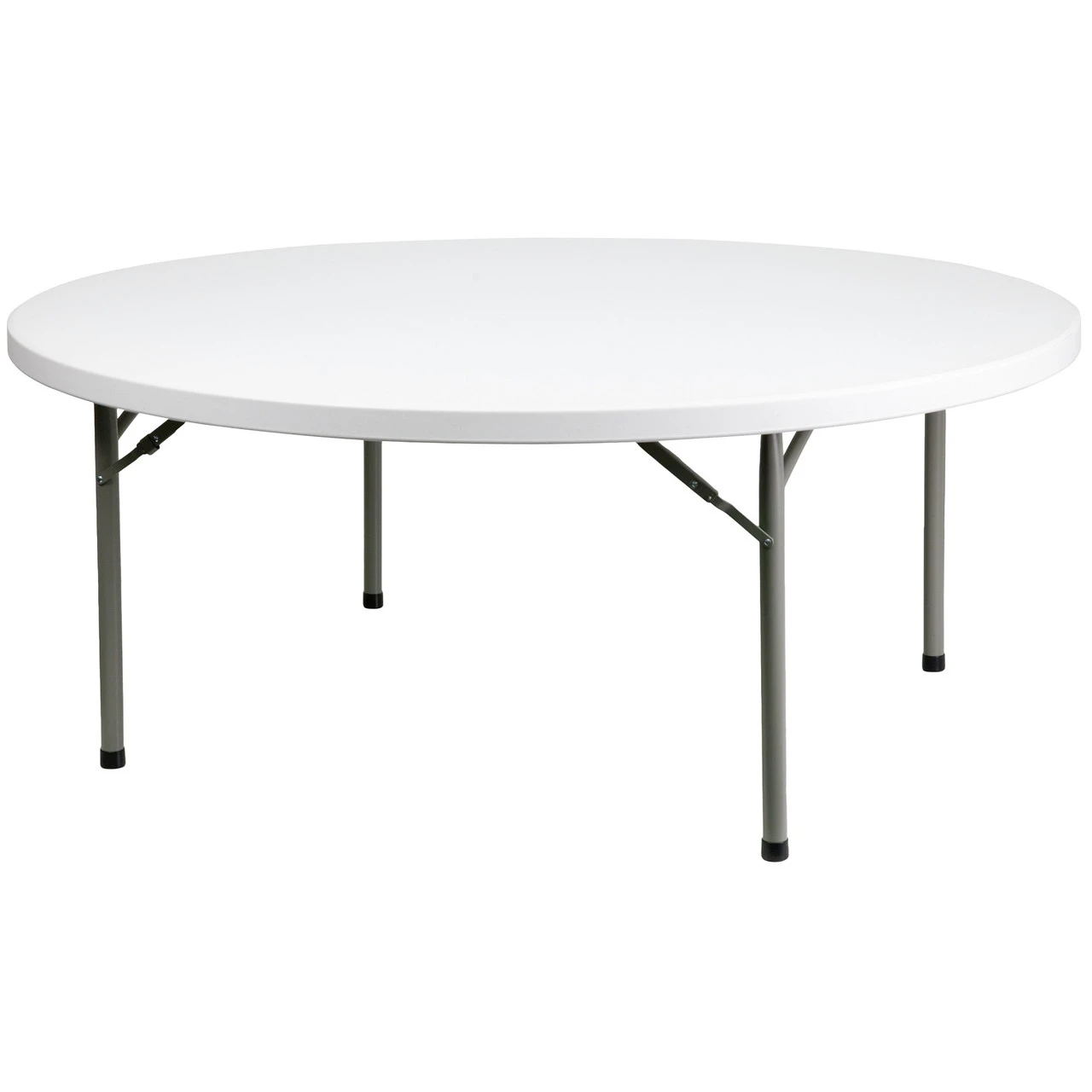 71" White Round Contemporary Outdoor Furniture Patio Folding Table 1 71" White Round Contemporary Outdoor Furniture Patio Folding Table