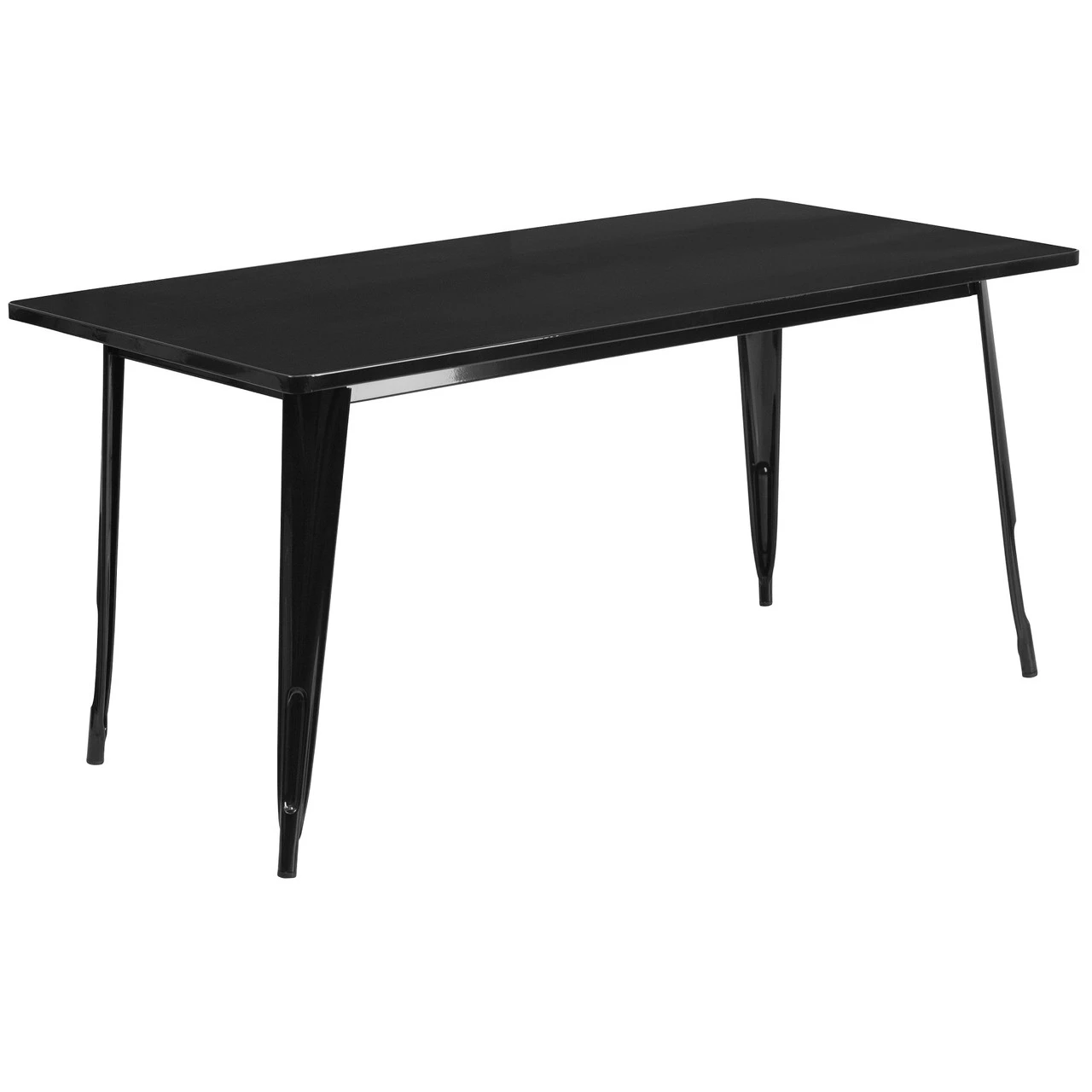 63'' Black Contemporary Rectangular Outdoor Patio Cafe Table 1 63'' Black Contemporary Rectangular Outdoor Patio Cafe Table