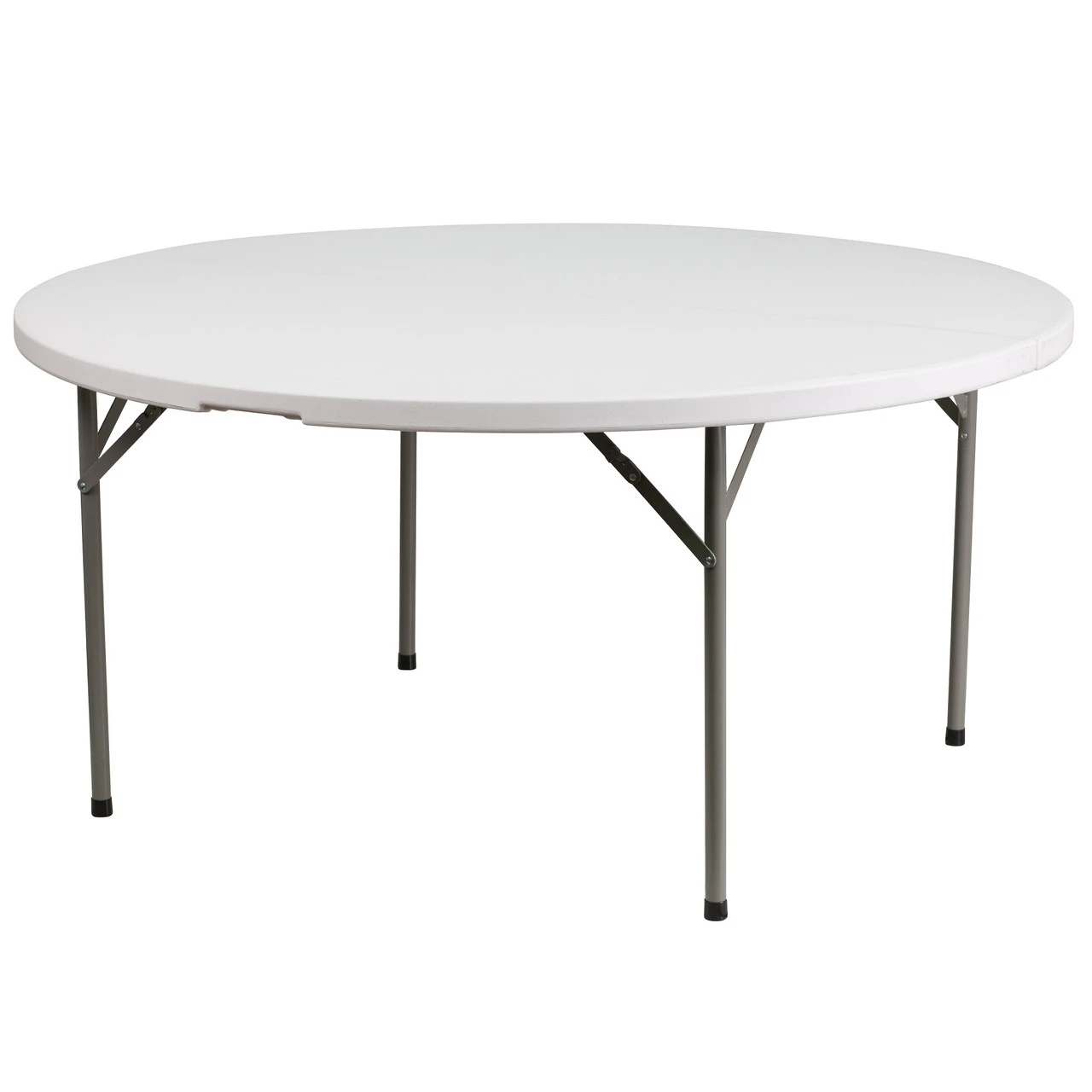 60.75'' White Round Contemporary Outdoor Patio Folding Table 1 60.75'' White Round Contemporary Outdoor Patio Folding Table