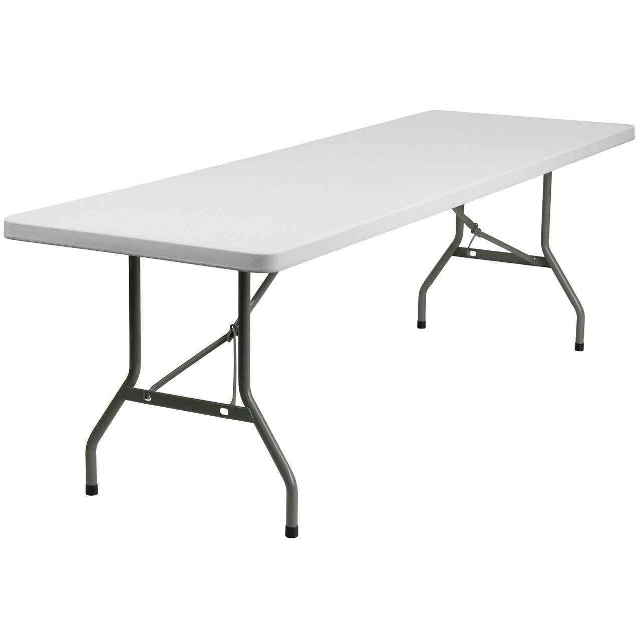 96" White Rectangular Outdoor Patio Folding Table 1 96" White Rectangular Outdoor Patio Folding Table
