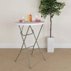 31.25" White Round Outdoor Patio Bar Height Folding Table -PatioVibe Shop dflashdad ycz 80r 2 bar gw gg 5 16934.1667621956