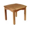 19" Brown Intan Teak Solid Square Patio Side Table