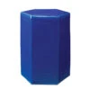 15" Solid Mediterranean Blue Contemporary Geometric Large Porto Side Table