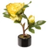 9.5" Potted Artificial Yellow Peony Flower