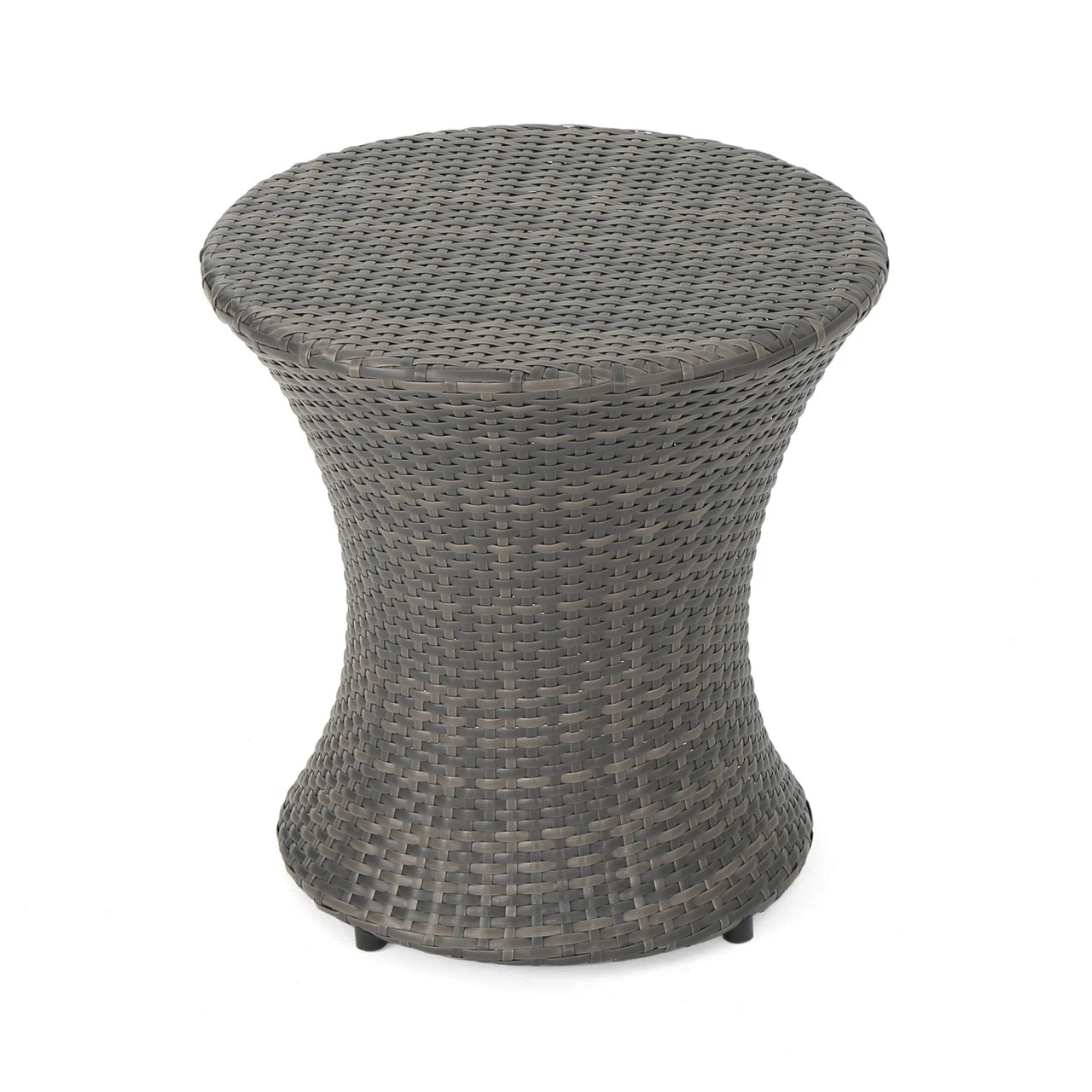 19.5" Gray Contemporary Outdoor Patio Accent Side Table 1 19.5" Gray Contemporary Outdoor Patio Accent Side Table