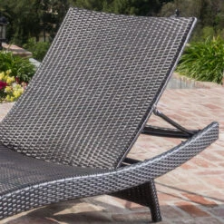 Set Of 3 Beige And Brown Wicker Chaise Lounges With Coffee Table 80" 8 Set Of 3 Beige And Brown Wicker Chaise Lounges With Coffee Table 80" -PatioVibe Shop dnhhf 295702 3 96127.1667654243