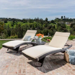 Set Of 3 Beige And Brown Wicker Chaise Lounges With Coffee Table 80" 11 Set Of 3 Beige And Brown Wicker Chaise Lounges With Coffee Table 80" -PatioVibe Shop dnhhf 295702 6 27130.1667654244