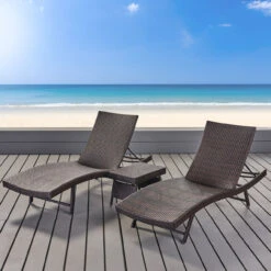 Set Of 3 Brown Wicker Outdoor Furniture Patio Chaise Lounges And Table Set 10 Set Of 3 Brown Wicker Outdoor Furniture Patio Chaise Lounges And Table Set -PatioVibe Shop dnhhf 295704 5 92958.1667487281