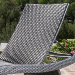 3-Piece Gray Wicker Outdoor Furniture Patio Adjustable Chaise Lounges And Tables Set -PatioVibe Shop dnhhf 296710 3 88455.1667487285