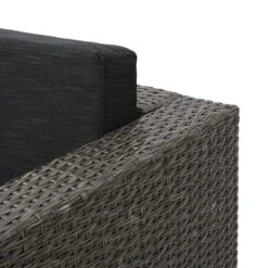 5-Piece Black Finish Wicker Outdoor Furniture Patio Chat Set - Gray Cushion 10 5-Piece Black Finish Wicker Outdoor Furniture Patio Chat Set - Gray Cushion -PatioVibe Shop dnhhf 299904 04 90012.1667678328