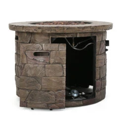34.5" Brown Contemporary Round Outdoor Patio Fire Pit 10 34.5" Brown Contemporary Round Outdoor Patio Fire Pit -PatioVibe Shop dnhhf 300712 5 94279.1667664434