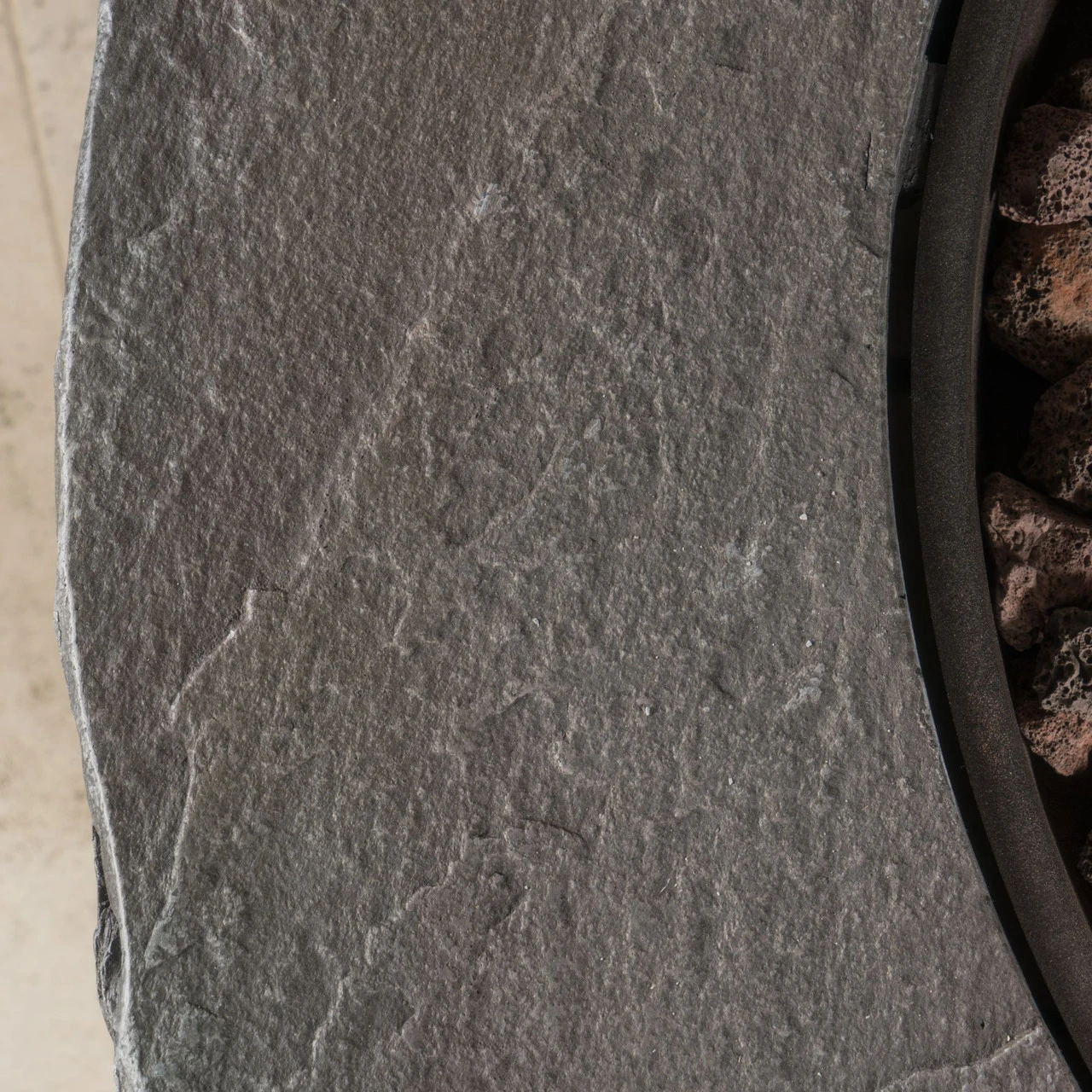 34.5" Brown And Gray Round Outdoor Patio Fire Pit 5 34.5" Brown And Gray Round Outdoor Patio Fire Pit - Image 5