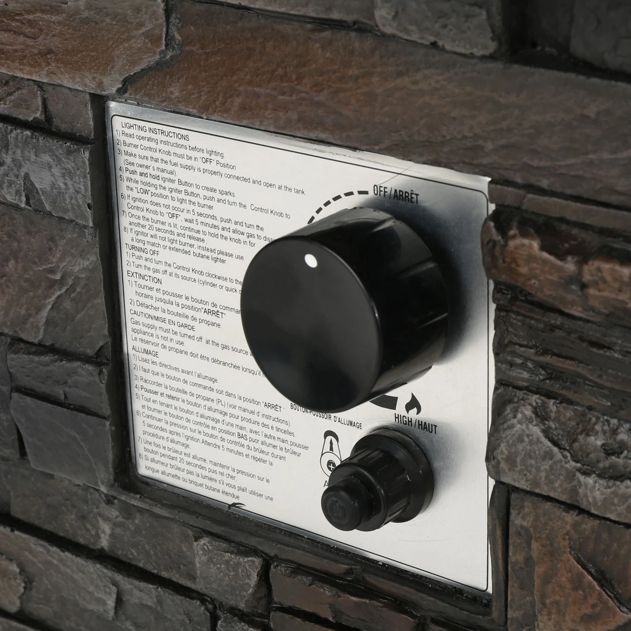 34.5" Gray And Brown Square Outdoor Patio Fire Pit 3 34.5" Gray And Brown Square Outdoor Patio Fire Pit - Image 3