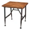 18" Brown Antique Finish Outdoor Patio End Accent Table