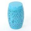 18" Blue Valley Lace Cut Outdoor Patio Accent Side Table