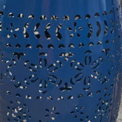 18" Blue Valley Lace Cutout Outdoor Patio Accent Side Table -PatioVibe Shop dnhhf 301775 3 24167.1667488788